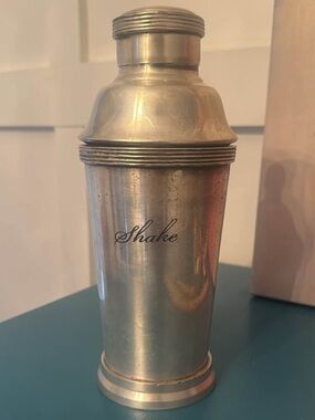 Pottery Barn Silver Metal Cocktail Shaker